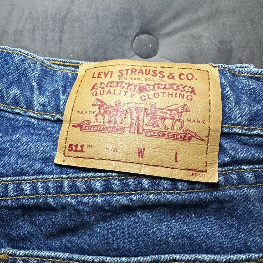 Levi's 511 Classic Medium Wash Boot Cut Jeans W32, L32, 100% Cotton, Classic - Picture 4 of 11